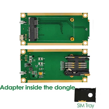 4G LTE Modul Vybavené Priemyselné Mini PCIe pre USB Adaptér W/SIM Card Type-C USB3.1 Typ Konektora-C, USB Kábel