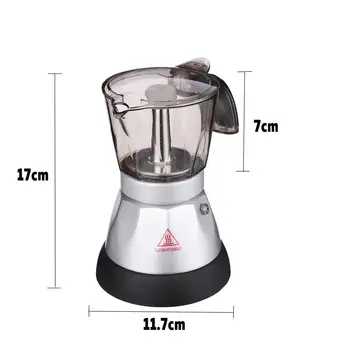 1/2 Ks Elektrické Espresso kávovar Stroj Percolator Moka Hrniec Brewer Kávovary s Kávou Pad