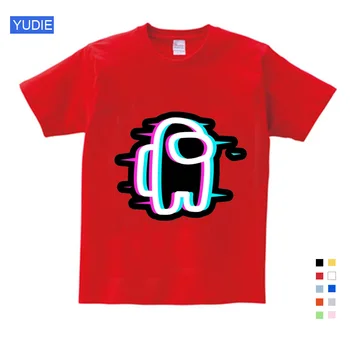 Nová Hra Medzi Nami T Shirt Deti Letné Top Cartoon T-shirt Chlapcov Dievčatá Kawaii Impostor Grafické Tees Unisex Móda Tričko Deti