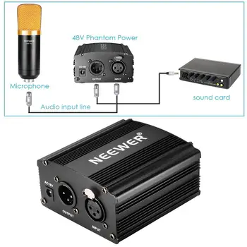 Neewer NW-800 Kondenzátorových Mikrofónov Kit - Mic, Phantom Napájanie,NW-35 Boom Nožnicový Rameno Stojan s Shock Mount a Pop Filter