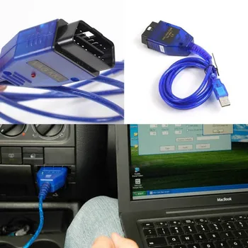 OBD2 USB Kábel VAG-COM KKL 409.1 Auto Skener Skenovanie Nástroj na Sedadlo Diagnostické nástroje