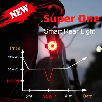 NEWBOLER Požičovňa Smart Auto Brzdy Snímanie Svetla IPx6 Vodotesný LED Chargable Cyklistické zadné svetlo na Bicykel Zadné Svetlo na Bicykel Príslušenstvo