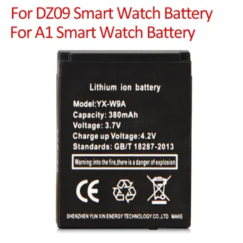 1Pcs 380mAh SmartWatch Nabíjateľná Li-ion polymérová batéria Pre DZ09 Smart Hodinky Batérie Dropshipping Veľkoobchod