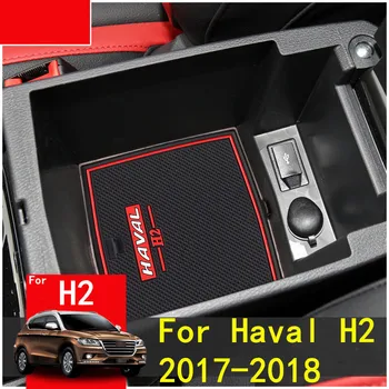 Pre Haval H2 2017-2018 3D gumovú Podložku Proti Sklzu Mat Dvere Slot Pad Pohár Vankúš Groove Mat Auto Príslušenstvo