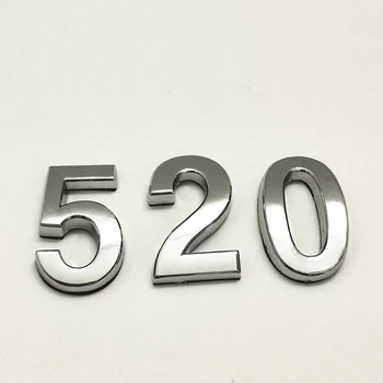 10pcs/set Silver Dom Číslo Nálepky 35mm 3D Prihlásiť Pokovovanie Brány Číslice 0 až 9 Dverí Adresu Číslic Nálepky Plastové Dosky Prihlásiť Tag