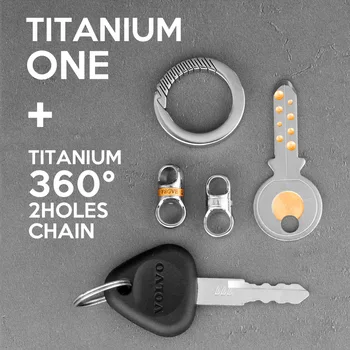 Skutočný Titánu Prívesok Z Nehrdzavejúcej Ocele Točiť O 360 Stupňov Rotácie Krúžok Na Kľúče Kvalitné Auto Keychain Podkovy Pracky Pripojenie