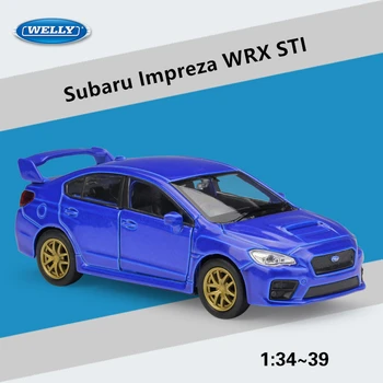 WELL 1:36 Subaru Impreza WRX STI zliatiny model auta, stroj Simulácia Zbierku hračiek pull-back vozidla Darček kolekcie