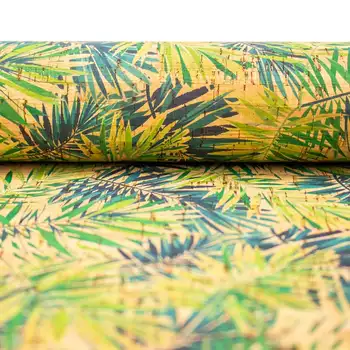 Areca Palm leafs vzor portugalského Korku Tkaninu, korok tkaniva, korku plechu, prírodný materiál, COF-242