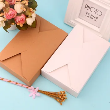 Hnedé a Biele Obálky Box Darčeka Obaly na Cukríky, Cukríky, Papierové Krabice pre Cookie Predstavuje Obal Caixa