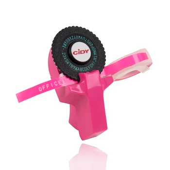 Ružová Farba 3D Razba Label Maker pre MOTEX E101 Upgrade Verzia C101 Mini DIY Príručka Stroji vhodné pre 9mm 3D označenie Páskou