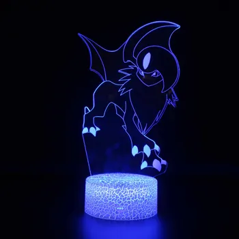Hongcui Noc LED Svetlá Novinka 3D lampa Roztomilá Hračka Darček 7 Farebné Kreslené Atmosféru Čítanie Pre Deti detská Izba