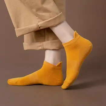 5 Párov Žien Priedušné Ponožky Športové ponožky Farbou Loď ponožky Pohodlné Bavlnené Ponožky