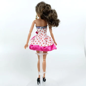 3ks/veľa Módne Bábiky Oblečenie pre Barbie Doll Oblečenie pre 1/6 BJD Bábiky Polka Škvrny Čipky Nový Rok Party Šaty DIY Hračka pre Dieťa