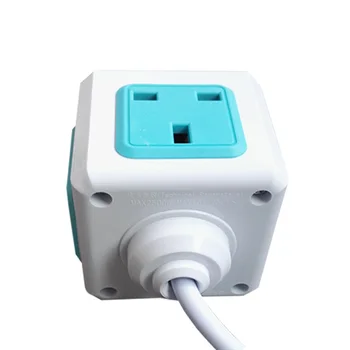 UK Plug Powercube rozvodky S vypínačom Taveného AC Elektrické Rozšírenie Zásuvky Kábel, Kábel usb 2.0 M 4 Zásuvky 2 USB 10A 250V