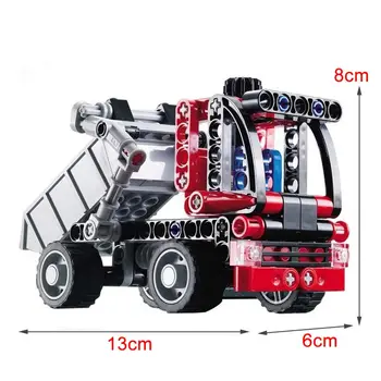 119Pcs 3345 Technic Mesto Série Mini Kontajner Truck Model Stavebné Bloky Osvietil Obrázok Hračky Pre Deti Vianočný Darček