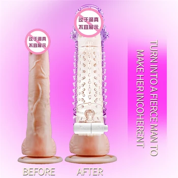 Vibator Penis Krúžok Dospelých, Sexuálne Hračky Pre Mužov Pošvy Kondóm Rebrovaný Multi Funkčné Dildo Obvode Enhancer Análny Zadok Plug Dick Rukáv