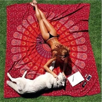 Horúce Obdĺžnik Mandala Indickej Hippie Gobelín Stene Visí Pláži Hodiť Uterák Mat Deka Yoga Mat