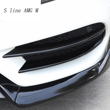 Carbon Fiber Štýl Pre Mercedes Benz C Trieda W205 Predné Hmlové Svietidlo Grilovacia Mriežka Dekoratívne Kryty Nálepky Auto Styling Príslušenstvo