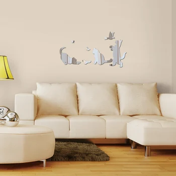 Diy akryl zrkadlo na stenu-nálepky Aplikácie cartoon domáce dekorácie obývacia izba Multi-kus package Nábytok nálepky