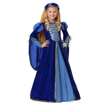 Dievča Strany Halloween Kostým detský Renesancie Kráľovná Aristocrat Princezná Cosplay Kostým