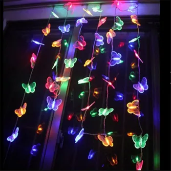 Nový Príchod Farebný Motýľ, Hviezda, 5M 28LED Medený Drôt String Svetlo na Vianočný Večierok Halloween Obývacia Izba Dekor
