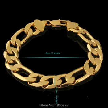 Nové Trendy Figaro Reťazca Náramok Módne Šperky Zlatá Farba 11 MM Reťazí Náramky, Prívesky Mužov Šperky Veľkoobchod