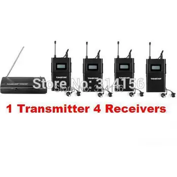 Takstar wpm-200/ wpm200 UHF Wireless Monitor Systému In-Ear Stereo Bezdrôtový Headset Stage monitory 1 Vysielač+4 Prijímače