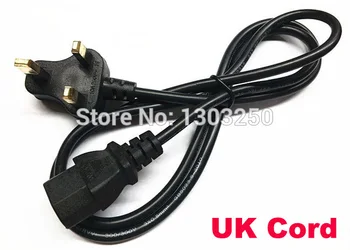 50pcs UK Plug / EÚ Plug / US Plug / AU Universal Plug 3 Kolík Napájací Kábel, Kábel 1,2 M, pre Stolové Tlačiarne, Monitory doprava Zadarmo
