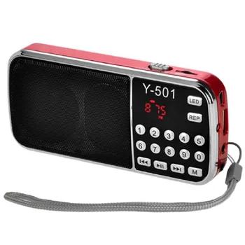 Y-501 Digital Portable o LCD Digitálne FM Rádio, Reproduktor, USB, Mp3 Prehrávač Hudby