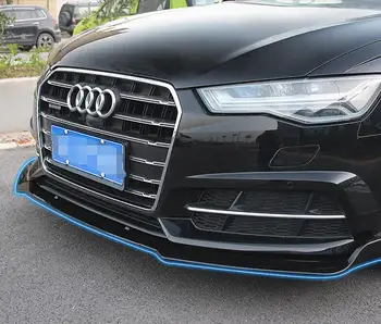 Pre Audi A6 ABS Zadný Nárazník Difúzor Chránič Pre 2017-2019 Audi A6 Telo držiak nárazníka vzadu Predné lopatu pery zadný spojler