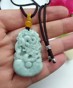 Kvalita Jade Amulet Carven Dragon jadite Prívesok Čínsky 12*Zvierat zverokruhu Dragon -Talizman