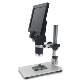 G1200 Elektronický Digitálny Mikroskop 12MPX 7 Palcový LCD displej s Base1-1200X Kontinuálne Zosilnenie zväčšovacie sklo s akumulátorom