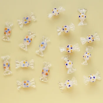 Nové Farebné Nový Rok v Candy Ručné Systém Sklenený Prívesok Japonsko Handmade Náušnice Šperky DIY pomocného Materiálu