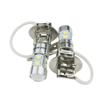 ANGRONG 2x H3 10 SMD Super Biele Xenon LED Svetlometov Hmlové Svetla, Žiarovky Lampy Motocykel, Auto, Led Svetlo