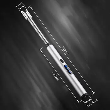 Nové BBQ LED USB Elektrické Nabíjateľná Dlho Kuchyňa Arc Ľahšie Vonkajšie Sporák Vetru Plazmový Plyn do Zapaľovačov Flameless Sviečka F0H8