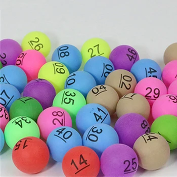 50pcs/pack pestrú Zábavu Ping Pong Gule S Číslom Stolný Tenis Loptu Pre Lotérie Hry Inzerát