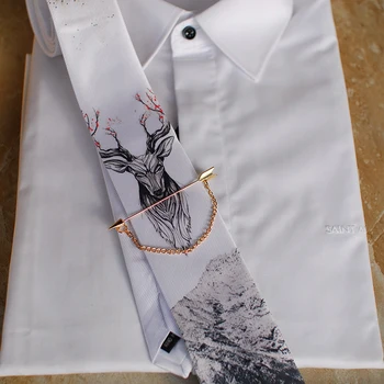 Doprava zadarmo Nové módne muž mužov bežné Originálne handmade svadobné party narodeniny jedinečný kravatu vytlačené kravata Západnej hosť