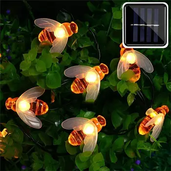 ECLH 20/50 Solárne LED Svetlo String 5M/10M vonkajšie Vianočné Osvetlenie Honey Bee Garland Rozprávkových Svetiel IP Vodotesný Korku na Záhrade
