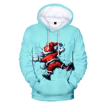 Veselé Vianoce 3D hoodies muži/ženy/s Nový záznam Módne swearshirt Veselé Vianoce 3D kapucňou ležérny top