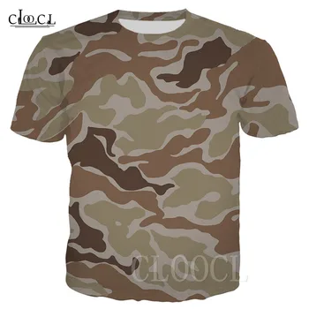 Vojenské Kamufláž T Shirt Mužov Camo Tričko Bežné Unisex Oblečenie Farebné Športové tričko Tlač 3D Armády Harajuku Mikina Tees