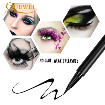Quewel Lepidlo Očné linky Pero Professional Liquid Nepremokavé Eye Liner Ceruzka, Dlho-trvajúce Rias Lepidlo 2 Ks Nové Beauty make-up