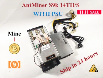 Používa AntMiner S9k 14T S PSU Bitcoin BTC BCH Baník Lepšie Ako Antminer S9 13.5 t 14t S9j 14.5 t S9 SE S11 S15 S17 T9+ T15 T17