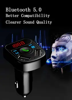 2020 Nové Auto Bluetooth Cigaru Plug FM Vysielač, MP3 Prehrávač, Rádio Adaptér Súprava USB Nabíjačky
