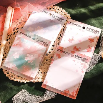 20packs veľkoobchod Japonského čerešňového kvet pohodlné nálepky poznámka zanechať správu Sticky note Memo známky Chladnička magnet písomné urob si sám