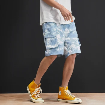 2020 Streetwear Tepláky Bavlnené Šortky Mens Nákladu Hárem Krátke Nohavice Koleno Dĺžke Krátke Homme