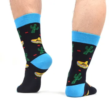SANZETTI 12 Párov Módne Mužov Česanej Bavlny Ponožky Dlho Zábavné Tropickom Štýle Liberty Pohodlné Mužské Šaty Bežné Design Ponožky