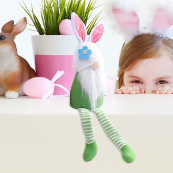Veľká noc Bunny Doll Dlho-legged Anonymný Trpaslík Ozdoby Bábika Králik Šťastné Veľkonočné Dekorácie Strana navrhne Deti Darčeky DIY Dekor