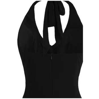 Anjel-módne plavky s uväzovaním za Lištovanie Čierne Večerné Šaty Dlhé Formálnej Strany Šaty 474 484