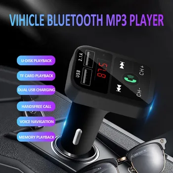 Handsfree transmisor fm bluetooth do auta FM Vysielač Auto MP3 Prehrávač, USB Nabíjačka, Rýchle Nabíjanie Mobilného Telefónu modulátor