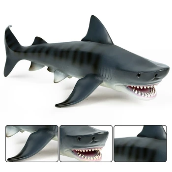 Oceán, More Život Zvierat Tiger Shark Animal Model Pvc Figúrky Podmorský Svet, Simulácie, Modely, Hračky